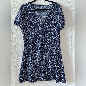 Cotton:On Floral Short Sleeve Midi Dress